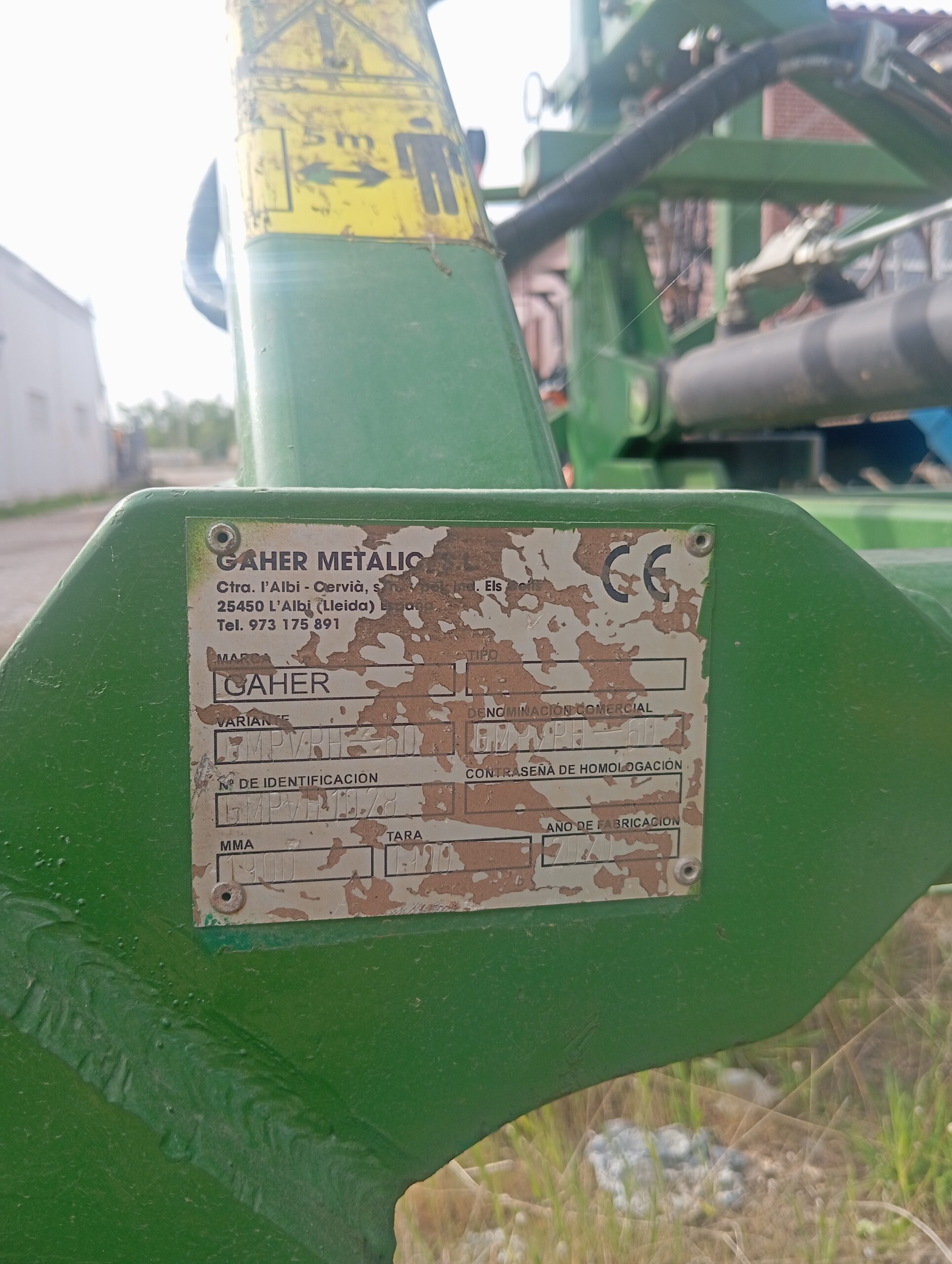 VIBROCULTIVADOR GAHER ( 34 BRAZOS - 70X12)) - Imagen 5